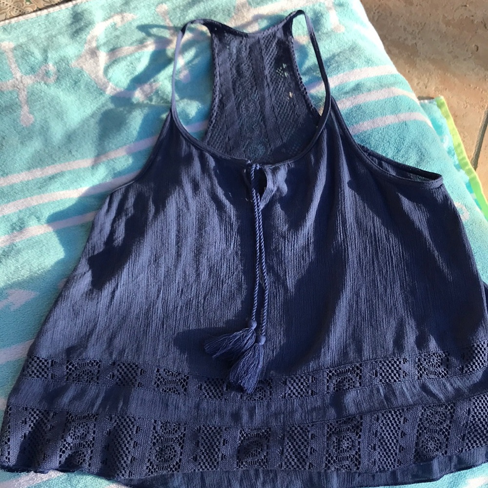 Hollister periwinkle blue spaghetti strap top xs